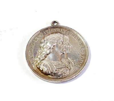 Lot 105 - Charles II (1660-85), British Colonisation, 1670, silver medal by J. Roettier, conjoined busts...