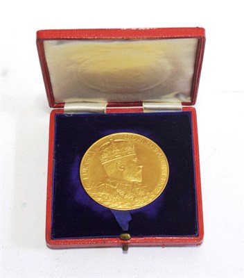 Lot 155 - Edward VII (1901-1910), Gold Coronation medal,1902, official Royal Mint issue, 55mm, by G.W. de...
