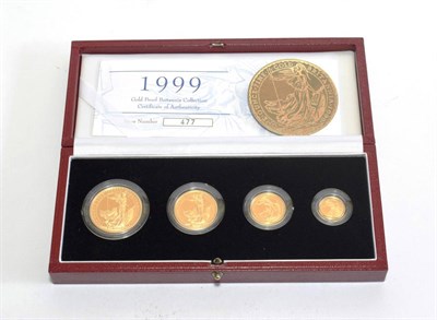 Lot 167 - Elizabeth II (1952-), Britannia gold proof set, 1999, 100 pounds down to 10 pounds (4 coins),...