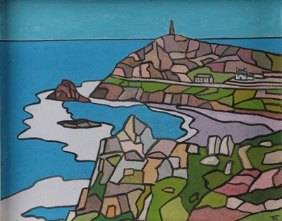 Lot 1104 - Tim Treagust (b.1958), ''Cape Cornwall from Carn Gloose'', signed and inscribed verso, oil on...