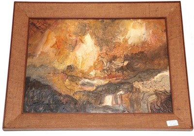 Lot 1153 - Geoffrey Roper (b.1942 ) Landscape, oil on canvas, together with Ernest Greenwood, Village...