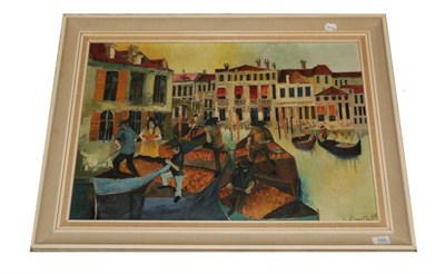 Lot 1163 - G Missinato? (20th/21st century) Rialto Bridge, indistinctly signed oil on board together with...