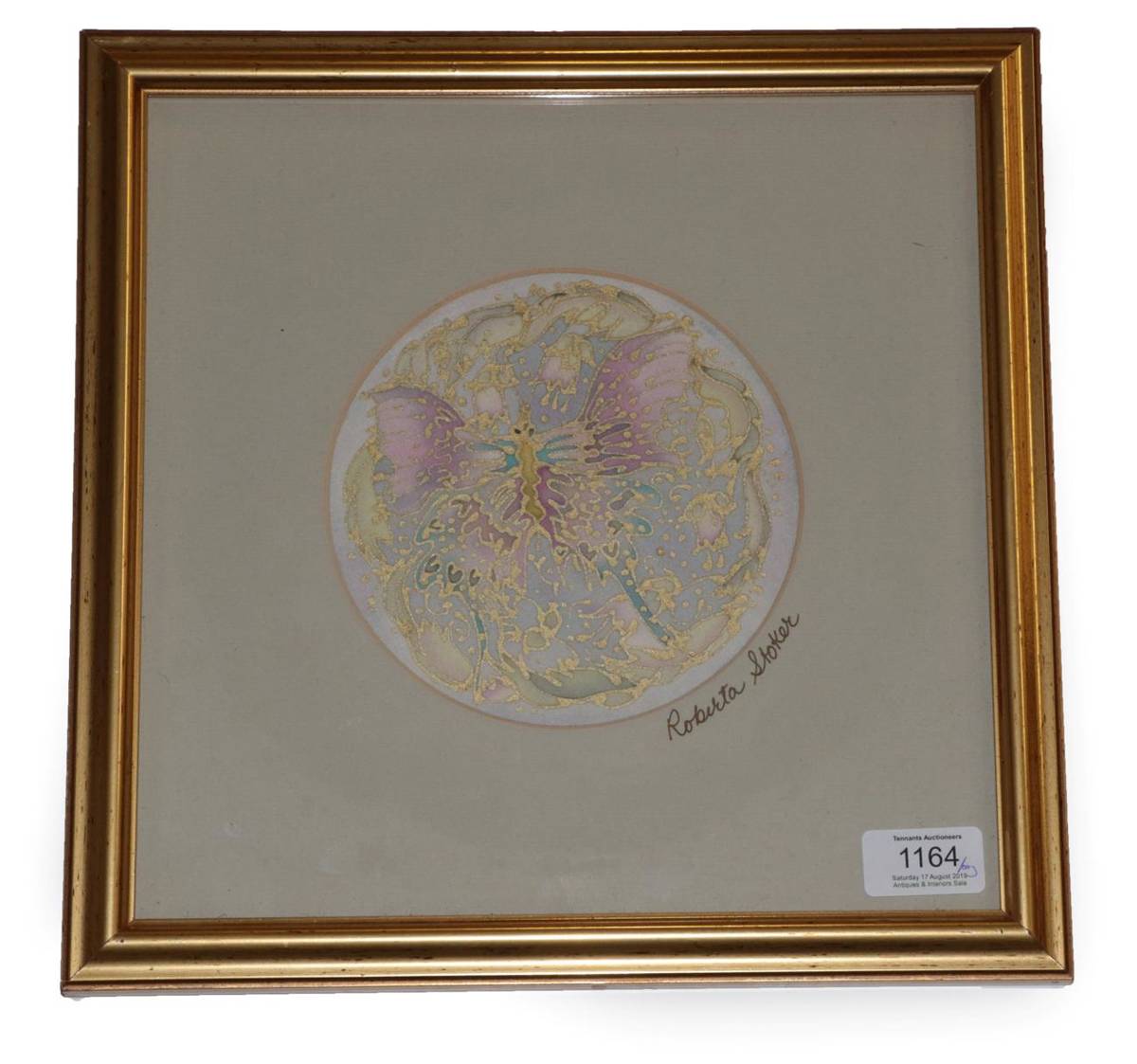Lot 1164 - Roberta Stoker (20th century) ''Study of a Butterfly'', mixed media, together with a collection...