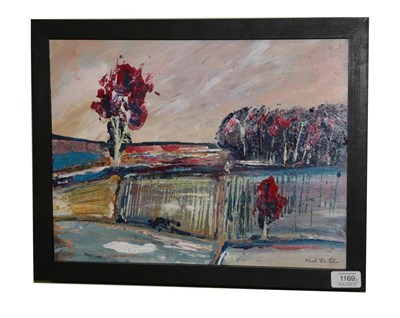 Lot 1169 - Martin John Fowler (Contemporary), A pair of abstract landscapes, signed, oil on board, 30cm by...