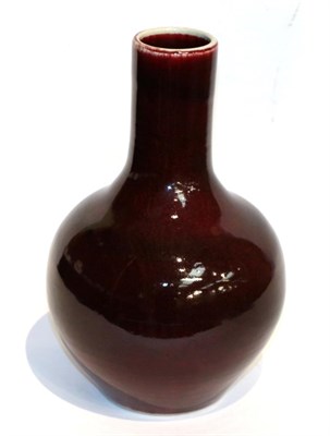 Lot 4 - A Chinese sang de boeuf, globular bottle vase, 35cm high