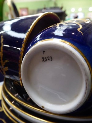 Lot 33 - A part service of late 19th century English porcelain tea, coffee and dinner wares, each...