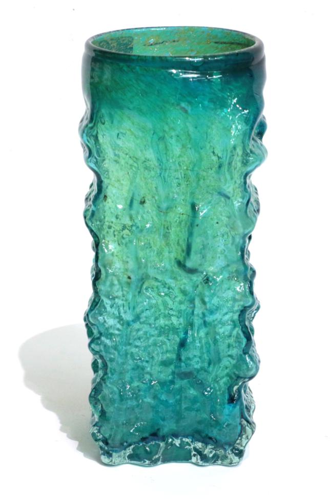 Lot 40 - A 20th century Art Glass vase, green and blue with flecks