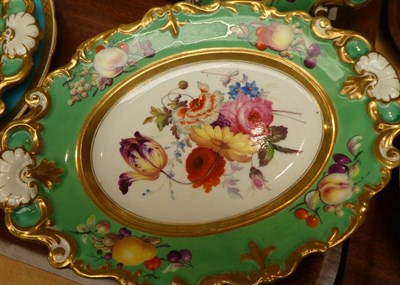 Lot 48 - A pair of 19th century Minton cabinet plates decorated with Continental scenes, together with a set
