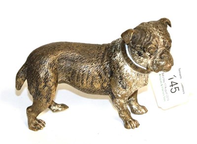 Lot 145 - An Austrian cold painted bronze of a bulldog, late 19th century, stamped Geshutz