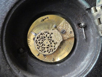 Lot 146 - A small early 19th century Sedan timepiece, gilt fusee verge pocket watch movement, signed J Osmond