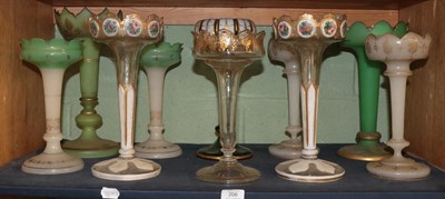 Lot 206 - Ten assorted Victorian glass lustres (lacking drops)