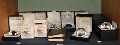Lot 207 - Ten boxed Caithness paperweights with certificates, together with a Caithness Silver Jubilee goblet