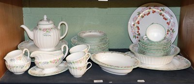 Lot 208 - Royal Worcester ''English Garden'' dinner service and a pair of modern Continental floral decorated