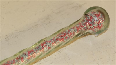 Lot 213 - A Victorian bead filled glass cane