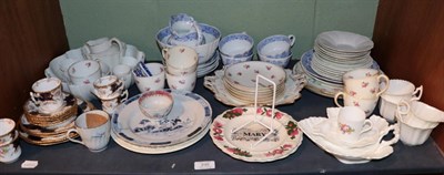 Lot 235 - An 18th century Chinese porcelain tea bowl; a 19th century Delft plate; two Victorian name...