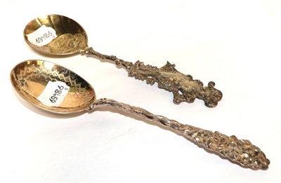 Lot 345 - A German parcel-gilt silver spoon, by Neresheimer, Hanau, with English import marks for...