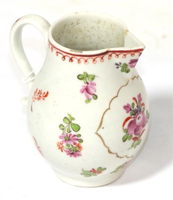 Lot 354 - An 18th century Lowestoft floral painted sparrow beak jug