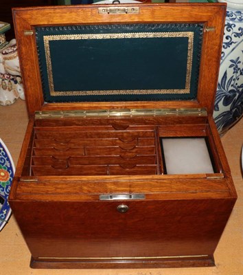 Lot 365 - An oak correspondence box