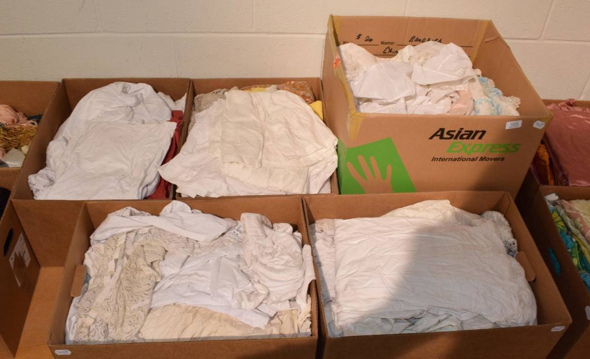 Lot 1024 - Assorted ladies wear including bed jackets and gowns, white cotton night dresses, underskirts,...