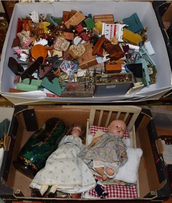 Lot 1088 - Assorted dolls items, including quantity of 1930s and later wooden, metal, tin plate, plastic...