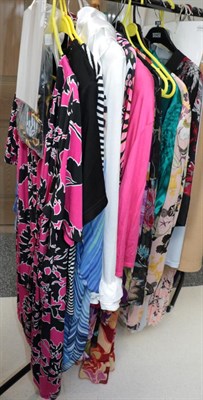 Lot 1094 - Quantity of modern costume including Biba, Ghost, Karen Millen etc together with two scarves (rail)