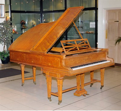 Lot 1500 - C Bechstein: A 6ft 7in Satinwood Cased Grand Piano, Model No.56944, circa 1905, the case richly...