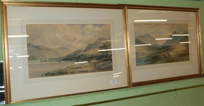 Lot 1191 - J B Davis (19th century), a pair of Lakeland landscapes with figures, both signed and dated...