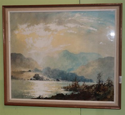 Lot 1204 - Robert Leslie Howey, (20th century) scene depicting Elterwater and Langdale Pikes, watercolour