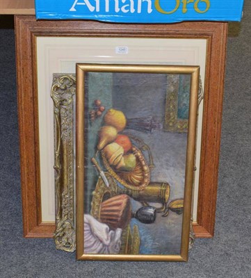 Lot 1245 - I N Mitchell (20th century) Still life of summer flowers, signed, oil on board, together with a...