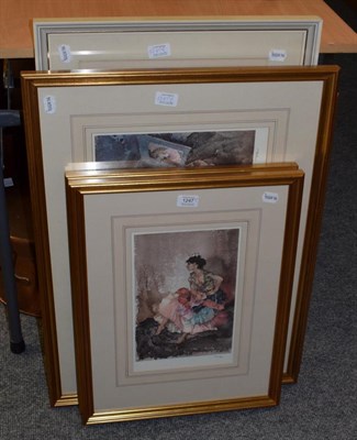 Lot 1247 - After William Russell-Flint, five limited edition prints, blind stamped (5)