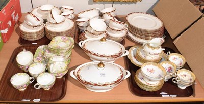 Lot 1289 - A Royal Doulton 'Winthrop' pattern part dinner service; a Hammersley & Co. part tea service;...