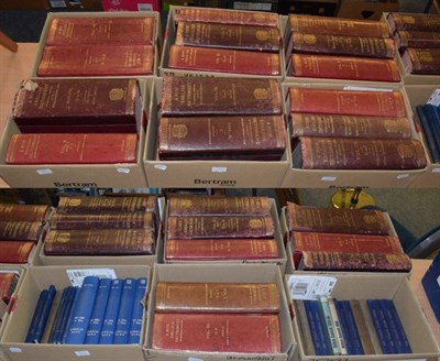 Lot 1298 - Twenty-six volumes of Murrays New English Dictionary, leather backed; British Rainfall (twelve...