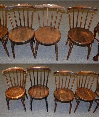 Lot 1317 - A composite set of seven Ibex stick back chairs