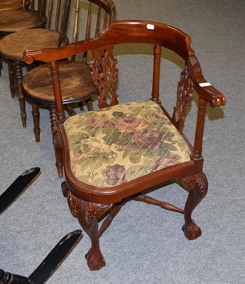 Lot 1319 - A reproduction corner chair