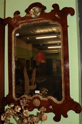 Lot 1377 - A Regency style mahogany gilt painted wall mirror