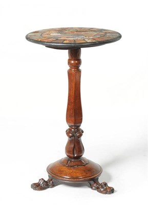 Lot 1521 - A Victorian Mahogany and Marble Specimen Top Table, mid 19th century the circular top raised on...