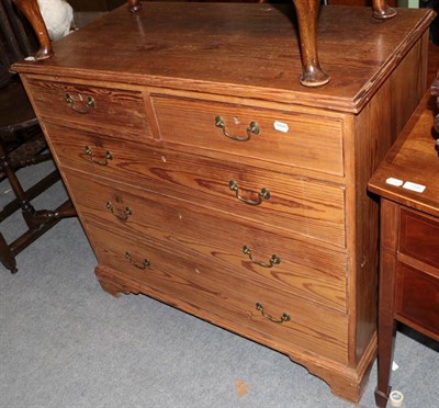 Lot 1399 - A 19th century pine four height chest of drawers