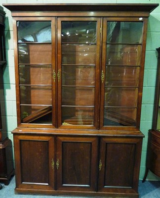 Lot 1522 - A Victorian Rosewood Bookcase, 3rd quarter 19th century, with three glazed doors enclosing...