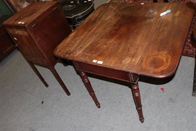 Lot 1415 - An early 19th century mahogany washstand and a mahogany Pembroke table