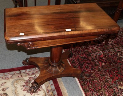 Lot 1418 - A Regency rosewood card table