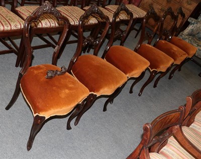 Lot 1428 - Six Victorian dining chairs