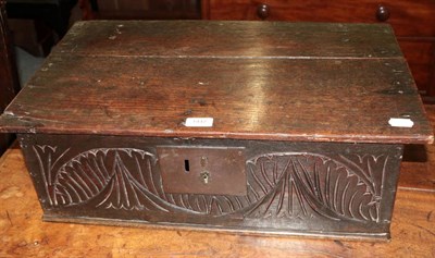 Lot 1447 - A 17th century oak bible box