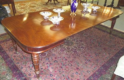 Lot 1526 - A Mahogany Telescopic Extending Dining Table, mid 19th century, the rounded rectangular top on...