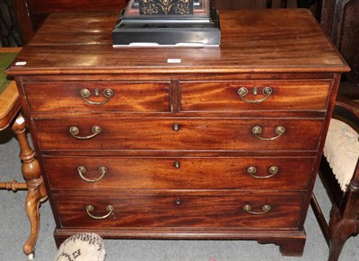 Lot 1450 - A George III mahogany four height chest of drawers