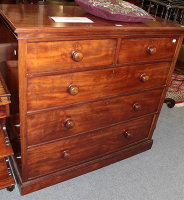 Lot 1457 - A Victorian mahogany four height chest of drawers