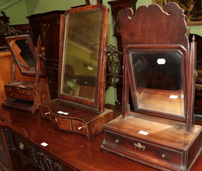 Lot 1469 - Three 19th century mahogany dressing table mirrors