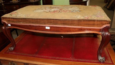 Lot 1471 - A Victorian mahogany duet stool with woolwork top