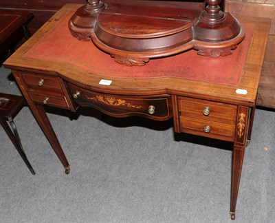 Lot 1474 - An Edwardian rosewood inlaid writing desk