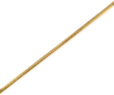 Lot 2087 - A Herringbone Link Necklace, length 50cm see illustration