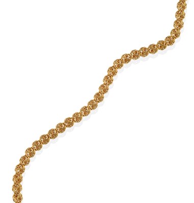Lot 2102 - A Fancy Link Necklace, length 47cm see illustration